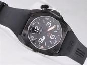 Bell Ross BR02 BR02 Carbon Black Rubber Strap Black Dial PVD Bezel Watch