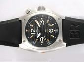 Bell Ross BR02 BR02 PRO Dial Steel Black Dial Black Rubber Strap Watch