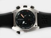 Bell Ross BR02 BR02 Steel Black Dial Round Quartz Chronograph Watch