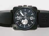 Bell Ross BR03-94 BR 03-94 Black White PVD Case Black Dial Watch