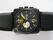 Bell Ross BR03-94 BR 03-94 Orange Midsize PVD Case Square Watch