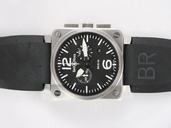 Bell Ross BR03-94 BR 03-94 Square Black Dial Quartz Chronograph Watch
