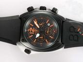 Bell Ross Chronograph BR02-94 Carbon Black Rubber Strap 44mm Watch