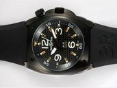 Bell Ross Chronograph BR02-94 Midsize Black Rubber Strap Watch
