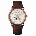 Blancpain Villeret Moonphase White Dial 18kt Rose Gold Brown Leather Men's Watch 6654-3642-55B