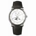 Blancpain Villeret Moonphase White Dial Stainless Steel Black Leather Men's Watch 6654-1127-55B