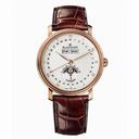 Blancpain Villeret Silver Dial 18kt Rose Gold Brown Leather Men's Watch 6263-3642-55B