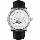 Blancpain Villeret Silver Dial Chronograph Stainless Steel Black Leather Men's Watch 6685-1127-55B