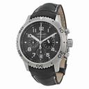 Breguet Transatlantique Type XXI Flyback Automatic Ruthenium Dial Black Leather Men's Watch 3810ST929ZU