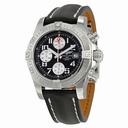 Breitling Avenger II Automatic Chronograph Black Dial Black Leather Men's Watch A1338111-BC33BKLD