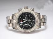 Breitling Avenger Skyland A1338012-B861 Silver Titanium Strap 44mm Black Dial Watch