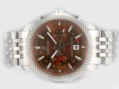 Breitling Bentley Flying B Black Dial Steel With Silver Stainless Steel Strap 47mm coffee Dial Watch