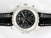 Breitling Bentley Motors 6.75 Black Dial Black Dial Stainless Steel Bezel Automatic Watch