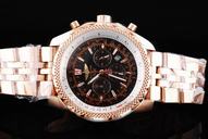 Breitling Bentley Motors GMT Red Gold Grey Dial 49mm Midsize Watch