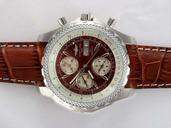 Breitling Bentley Motors GT A1336313/Q570-2CD Mens Round Brown Crocodile Leather Strap Watch