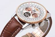 Breitling Bentley Motors Mulliner Tourbillon Beige Dial Round Rose Gold Case White Dial Watch