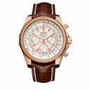 Breitling Bentley Motors Silver Dial Chronograph Rose Gold Care Brown Leather Men's Watch R2536712-G674BRCD