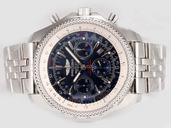 Breitling Bentley Motors T A25363 White Stainless Steel Strap Mens Round Watch