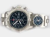 Breitling Blackbird Chronograph mit UTC A 13350 Quartz Chronograph Round Black Dial Watch