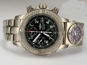 Breitling Chrono Avenger A 13350 Black Dial Titanium Case Round Watch