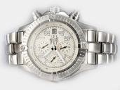 Breitling Chrono Avenger A13370 Mens Round Silver Stainless Steel Strap Watch