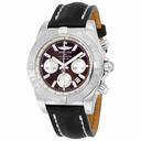 Breitling Chronomat 44 Dial Black Leather Men's Watch AB011011-Q575BKLT