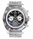 Breitling Chronomat B01 AB011011/C788 Blue Dial Round Silver Stainless Steel Strap Watch