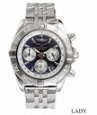 Breitling Chronomat B01 C.Steel 01 Silver Stainless Steel Strap Round Black Dial Watch