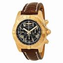 Breitling Chronomat Black Dial 18kt Rose Gold Men's Watch HB011012-B957BRCD