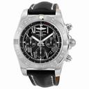 Breitling Chronomat Black Leather Men's Watch AB011011-B956BKLT