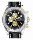 Breitling Chronomat Cockpit B1335812/B974-1LT 39mm Black Crocodile Leather Strap Black Dial Watch