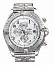 Breitling Chronomat Evolution A1335611/A573-SS Round Silver Stainless Steel Strap White Dial Watch