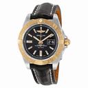 Breitling Galactic 41 Black Dial Black Crocodile Leather Automatic Men's Watch C49350L2-BA09BKCD