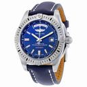 Breitling Galactic 44 Blue Dial Blue Leather Men's Watch A45320B9-C902BLLT