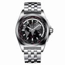Breitling Galactic Unitime Black Dial Stainless Steel Automatic Men's Watch WB3510U4-BD94SS