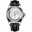 Breitling Galactic Unitime White Dial Black Crocodile Leather Men's Watch WB3510U0-A777BKCD