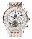 Breitling Navitimer A22322M6/B992 White Dial Stainless Steel with Rose Gold Bezel Tourbillon Watch