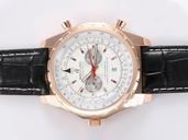 Breitling Navitimer Chrono-Matic 1806 Rose Gold Case White Dial Round Watch