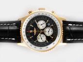 Breitling Navitimer Chronograph Steel 18K Gold Case Mens Watch