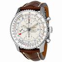 Breitling Navitimer World Silver Dial Automatic Men's Watch A2432212-G571BRCD