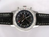 Breitling Navitimer World Steel Black Dial Stainless Steel Case Watch