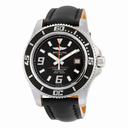 Breitling Superocean 44 Automatic Black Dial Black Leather Men's Watch A1739102-BA80BKOGT