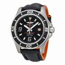 Breitling Superocean 44 Mechanical Black Dial Black Leather Men's Watch A1739102-BA80BKOLT