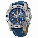 Breitling Superocean Chronograph Automatic Blue Dial Blue Leather Men's Watch A13341C3-C893BLLT