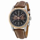 Breitling Transocean Chrono 38 Black Dial Brown leather Unisex Watch U4131012-Q600BRCT