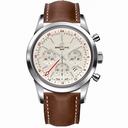 Breitling Transocean Chronograph GMT Silver Dial Brown Leather Men's Watch AB045112-G772BRLT