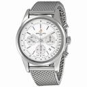 Breitling Transocean Silver Dial Chronograph Men's Watch AB015112-G715SS