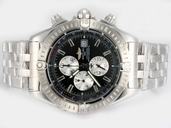 Breitling Windrider Chronomat Evolution Steel Round Silver Stainless Steel Strap Mens Watch