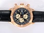 Breitling Windrider Chronomat Steel/Rose Gold 4 18K Gold Case Round Watch
