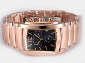 Bvlgari Assioma AA44C13GLDCH Square Rose Gold Case Mens Watch